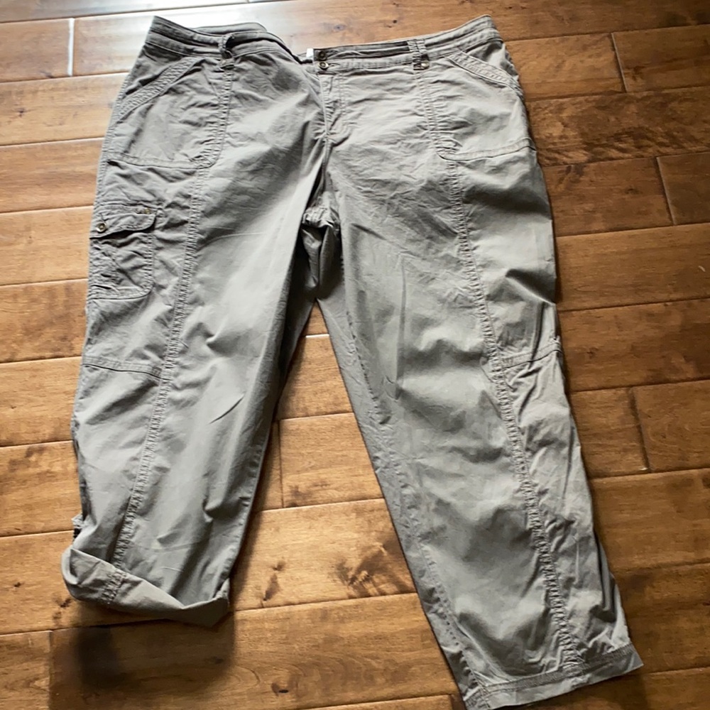 Brown cotton cargo pants